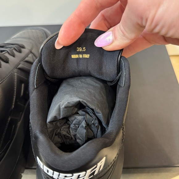 Versace Shoes Men's Size 39.5 Womens 9 Greca Calf Leather Odyssey Sneakers NWB - Picture 14 of 15